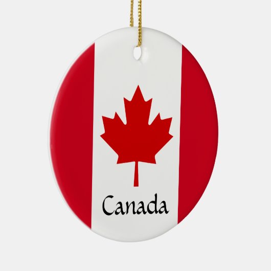 Canada Maple Leaf Design Ceramic Ornament (Rechts)