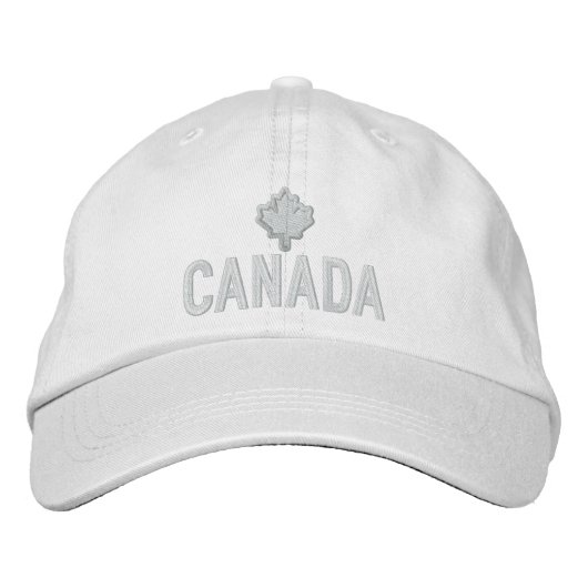 Canada Maple Leaf Embroidery Canada Geborduurde Pet (Voorkant)