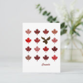 Canada Maple Leaf en Moose briefkaart (Staand voorkant)