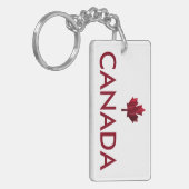 Canada Maple Leaf en Name Sleutelhanger (Voorkant Links)