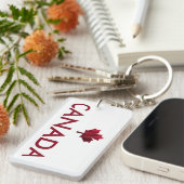 Canada Maple Leaf en Name Sleutelhanger (Voorkant Rechts)