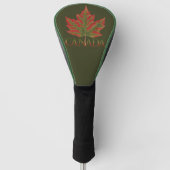 Canada Maple Leaf Fiery Golf Driver Hoesje Golfheadcover (Voorkant)