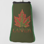 Canada Maple Leaf Fiery Golf Putter Hoesje Golfheadcover (Draai 90)