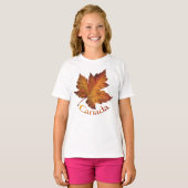 Canada Maple Leaf Girl's T-shirt Canada Souvenir (Voorkant volledig)