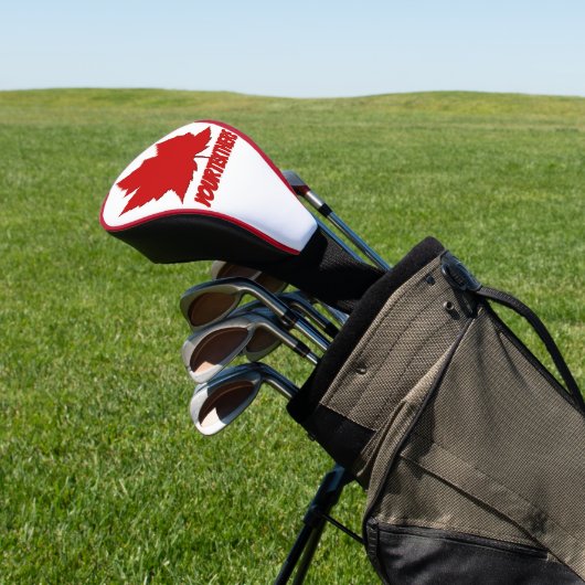 Canada Maple Leaf Golf Driver Hoesje Golfheadcover (Insitu)
