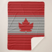 Canada Maple Leaf Gooi Deken Gebreide Print (Voorkant)