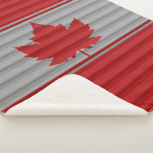 Canada Maple Leaf Gooi Deken Gebreide Print