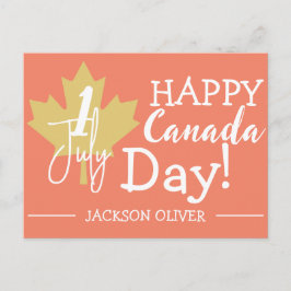 Canada Maple Leaf, Happy Canada Day, 1 juli Feestdagenkaart