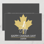 Canada Maple Leaf, Happy Canada Day, 1 juli Feestdagenkaart (Voorkant / Achterkant)