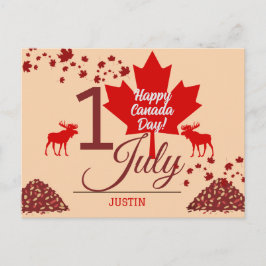 Canada Maple Leaf, Happy Canada Day, 1 juli Feestdagenkaart