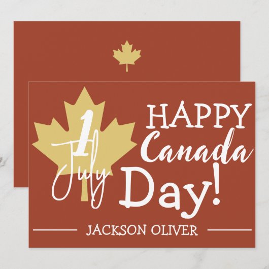 Canada Maple Leaf, Happy Canada Day, 1 juli Feestdagenkaart (Voorkant / Achterkant)