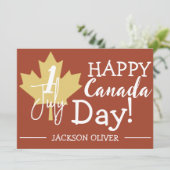 Canada Maple Leaf, Happy Canada Day, 1 juli Feestdagenkaart (Staand voorkant)