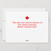 Canada Maple Leaf, Happy Canada Day, 1 juli Feestdagenkaart (Achterkant)
