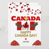 Canada Maple Leaf, Happy Canada Day, 1 juli Feestdagenkaart (Voorkant / Achterkant)