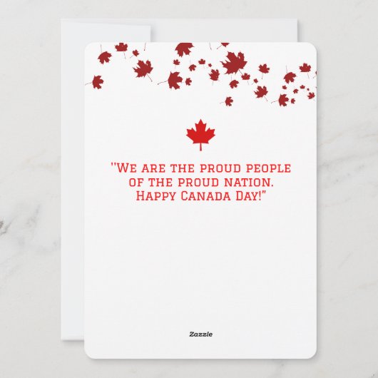 Canada Maple Leaf, Happy Canada Day, 1 juli Feestdagenkaart (Achterkant)