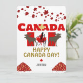Canada Maple Leaf, Happy Canada Day, 1 juli Feestdagenkaart (Staand voorkant)