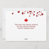 Canada Maple Leaf, Happy Canada Day, 1 juli Feestdagenkaart (Achterkant)
