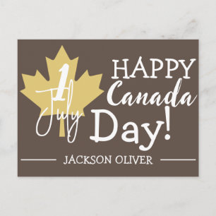 Canada Maple Leaf, Happy Canada Day, 1 juli Feestdagenkaart