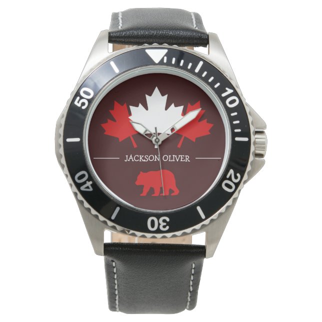 Canada Maple Leaf, Happy Canada Day, 1 juli Horloge (Voorkant)