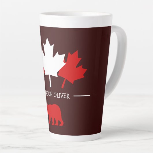 Canada Maple Leaf, Happy Canada Day, 1 juli Latte Mok (Rechterhoek)