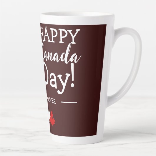 Canada Maple Leaf, Happy Canada Day, 1 juli Latte Mok (Rechts)