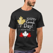 Canada Maple Leaf, Happy Canada Day, 1 juli T-shirt (Voorkant)