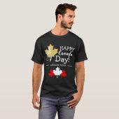Canada Maple Leaf, Happy Canada Day, 1 juli T-shirt (Voorkant volledig)