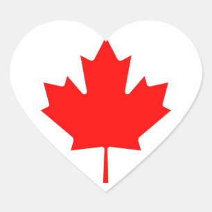 Canada Maple Leaf Hart Sticker