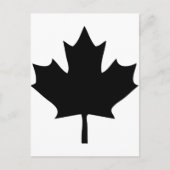 canada maple leaf icon zwart briefkaart (Voorkant)