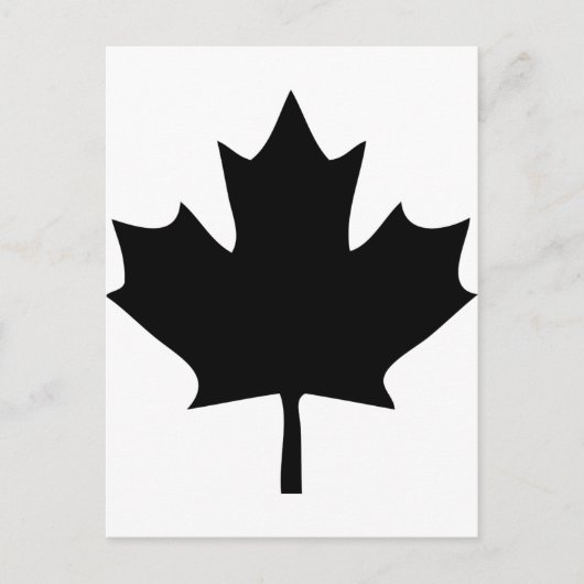 canada maple leaf icon zwart briefkaart (Voorkant)