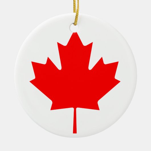 Canada Maple Leaf Keramisch Ornament (Voorkant)