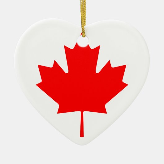 Canada Maple Leaf Keramisch Ornament (Voorkant)