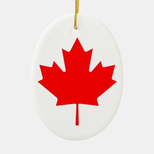 Canada Maple Leaf Keramisch Ornament (Voorkant)