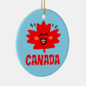 Canada Maple Leaf Keramisch Ornament (Rechts)