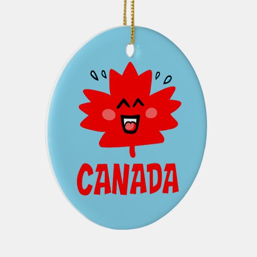 Canada Maple Leaf Keramisch Ornament (Rechts)