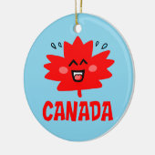 Canada Maple Leaf Keramisch Ornament (Links)
