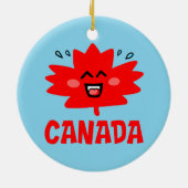 Canada Maple Leaf Keramisch Ornament (Achterkant)