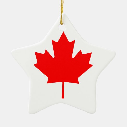 Canada Maple Leaf Keramisch Ornament (Voorkant)