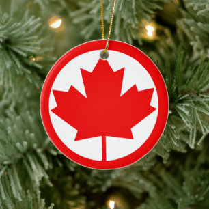 Canada Maple Leaf Keramisch Ornament