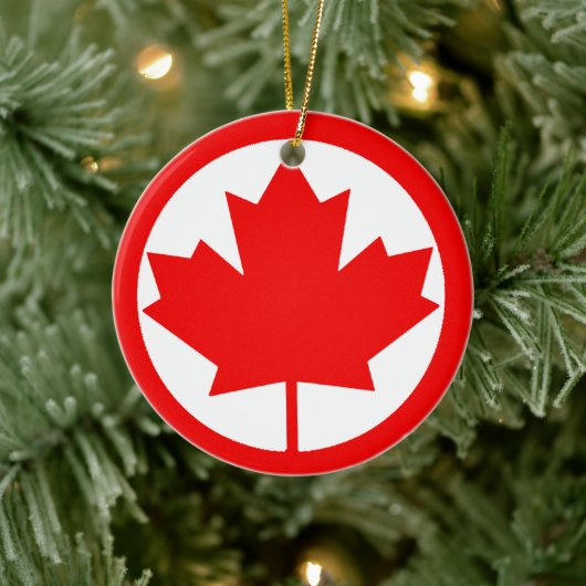 Canada Maple Leaf Keramisch Ornament (Boom)