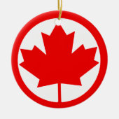 Canada Maple Leaf Keramisch Ornament (Voorkant)