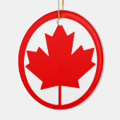 Canada Maple Leaf Keramisch Ornament (Links)