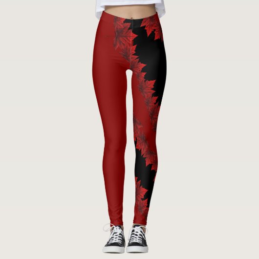 Canada Maple Leaf Leggings Autumn verliest Legging (Voorkant)