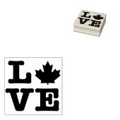 Canada Maple Leaf Love Rubberstempel (Gestempeld)