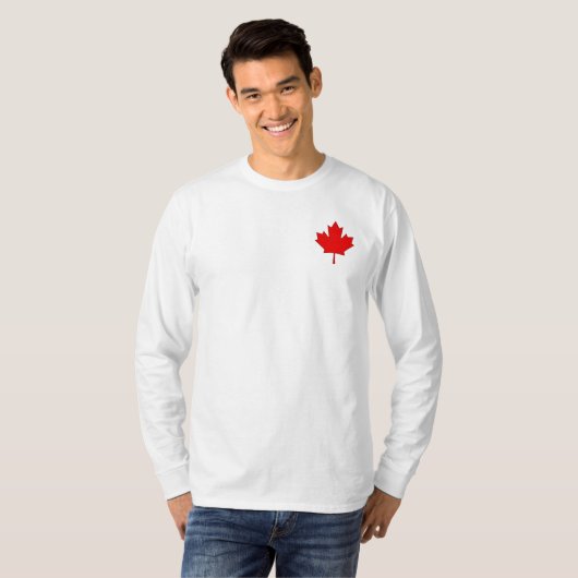 Canada Maple Leaf Mannen Long Meve Shirt (Voorkant volledig)