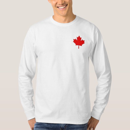 Canada Maple Leaf Mannen Long Meve Shirt (Voorkant)