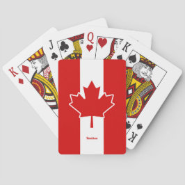 Canada Maple Leaf met Naam Pokerkaarten