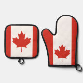 CANADA MAPLE LEAF OVENWANT & PANNENLAP SET (Voorkant)