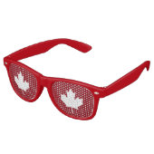 Canada Maple Leaf Party Shades Retro Zonnebril (Gekanteld)