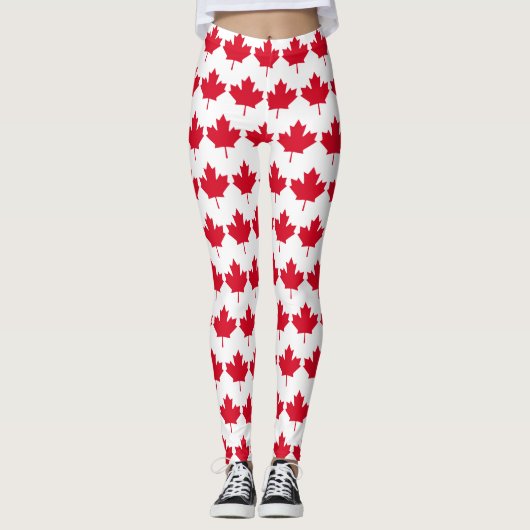 Canada Maple Leaf Patriotic Free niet te koop Leggings (Voorkant)